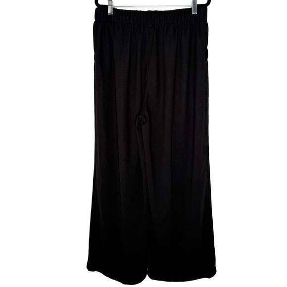 Halara Women's Black Flex High Waisted Pocket Wide Leg Waffle Work Pants L - Picture 11 of 11